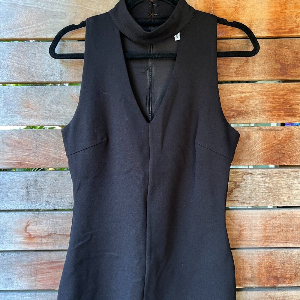 Adelyn Rae - Black Choker Neck Sheath Dress